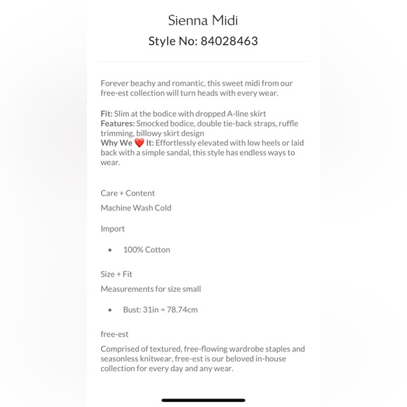 Free People Beach, Sienna Midi, POCKETS! sz M🖤 - Picture 15 of 16